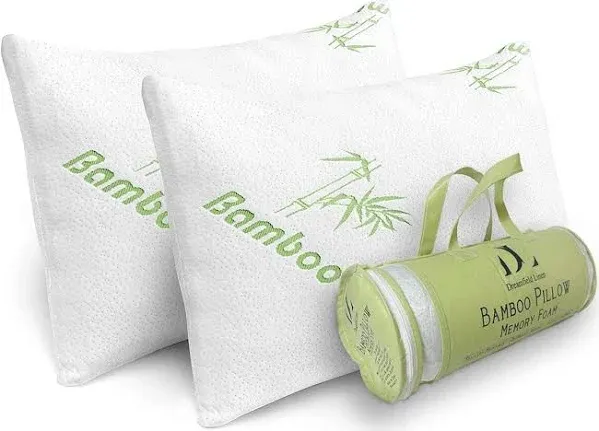 Shredded Memory Foam Bamboo Pillows (Queen/2-Pack)