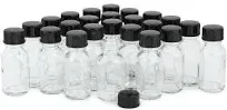 24 Clear 15 Ml Glass Bottles With Lids