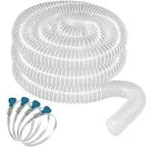 2-1/2" x 5' Heavy PVC Dust Collection Hose, Puncture Resistant PVC Dust Collection Hose, Flexible Clear PVC Fume Collection Hose with Carbon Steel Wire Coil for dust collection systems