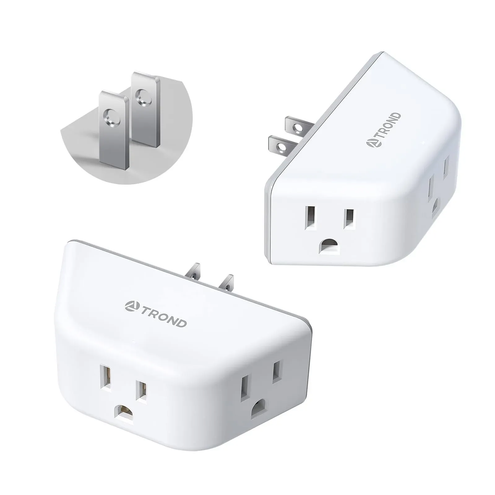 Etokfoks 3AC Multi Plug Electrical Splitter Outlet Extender 2-Pack