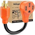 Nilight RV Generator Adapter Cord 30 Amp to 50 Amp 4 Prong Pure Copper