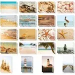 40 Pack Bulk Nautical Beach Seaside Postcards from Around The World for Mailing, 20 Assorted Designs (4 x 6 in)