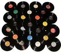 VinylShopUS Lot of 12" Vinyl Records for Crafts & Decoration Artwork for Party Decor Artist Studio Vintage Look