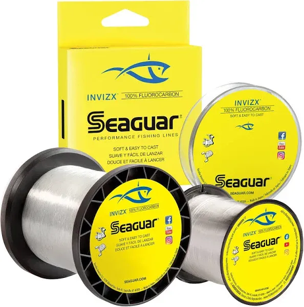 Seaguar Invizx 100% Fluorocarbon 1000 Yard Fishing Line (8-Pound)