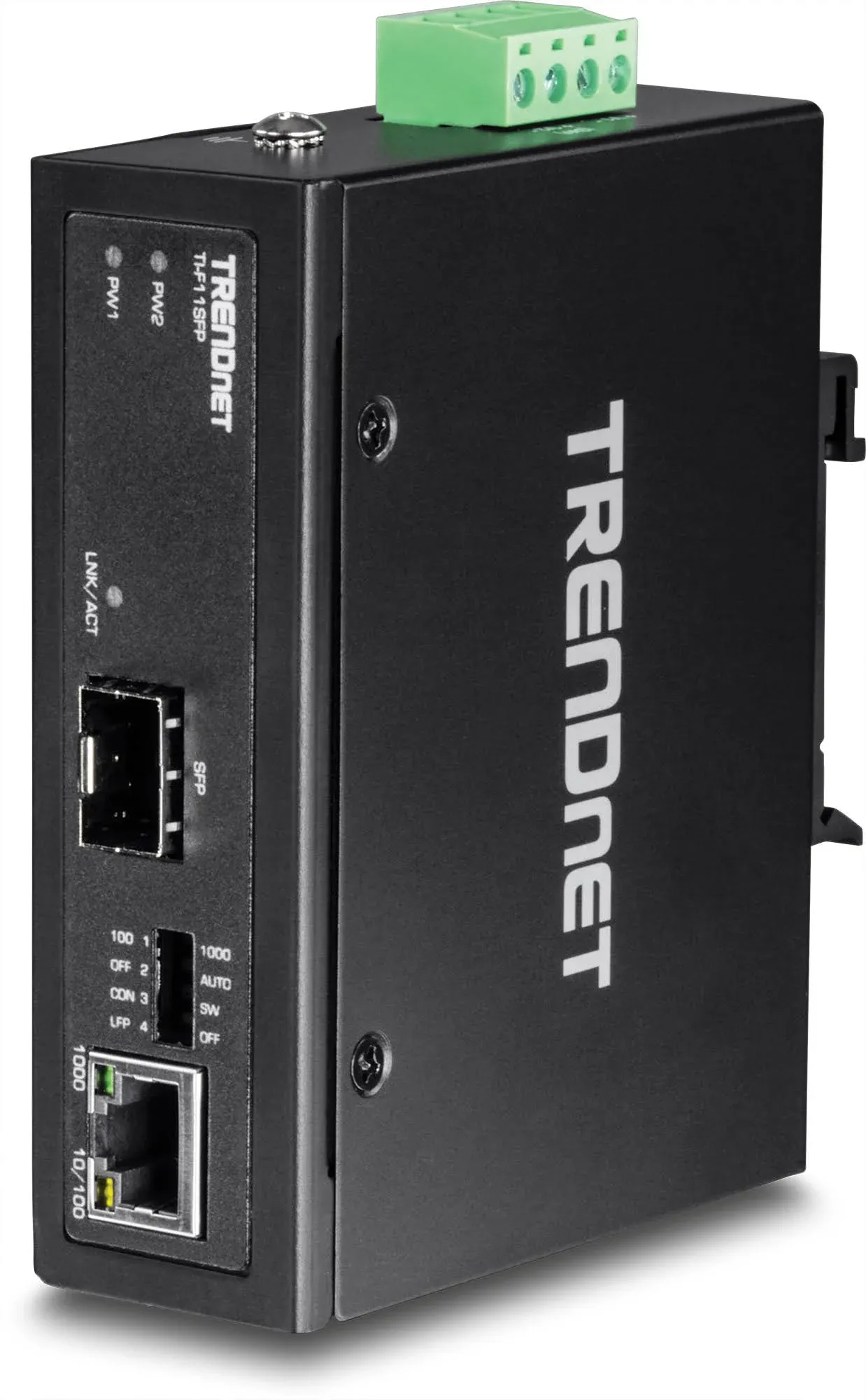 TRENDnet TI-F11SFP Hardened Industrial 100/1000Base-T to SFP Media Converter