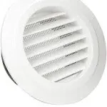 Duct Vents Round Louvered Vents Interior ABS Grille Ventilation Wall Vent Covers