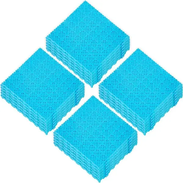 VEVOR Drainage Tiles Interlocking 25 Pack Blue Outdoor Modular Interlocking Deck Tile 11.8x11.8x0.5 Inches