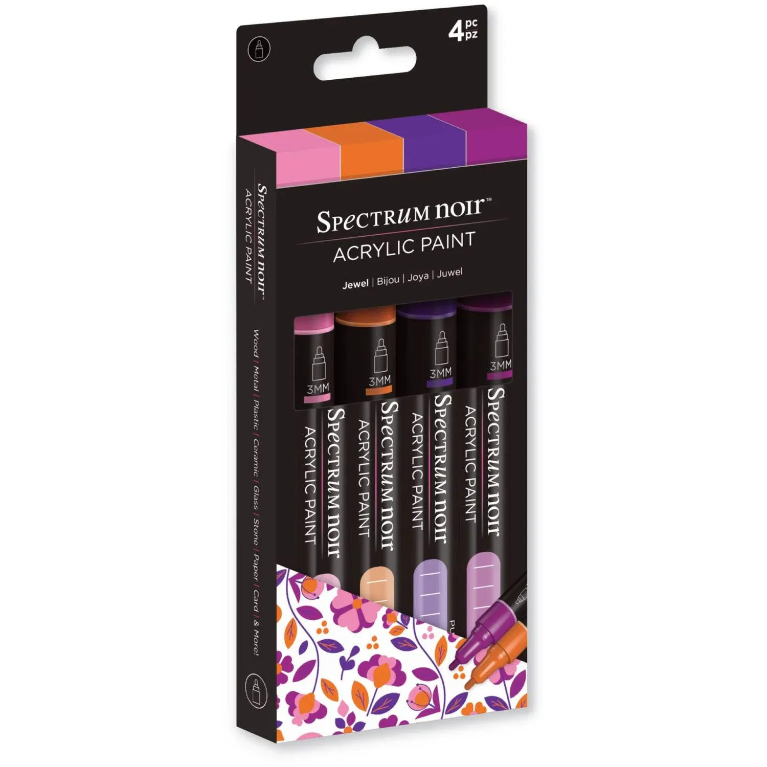 Spectrum Noir Acrylic Paint Markers (4 Pcs)