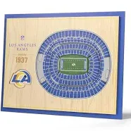 YouTheFan NFL Los Angeles Chargers 5-Layer StadiumView Wall Art