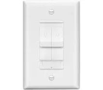 Combination Dual Dimmer Light Switch Control, 2 Sliding Light Controls, Single P