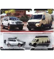 ⚡️Hot Wheels Car Culture Toyota Land Cruiser Prado &amp; Mercedes Sprinter 2 Pack⚡️