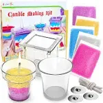 Rachel's Art - Candle Making Kit for Kids - DIY Kids Candle Making Kit - Design and Make Your Own Candles - Craft Supplies & Materials - 3 Glass