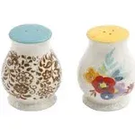 New Pioneer Woman Ceramic Salt and Pepper Shakers Flea Market Floral Farmhouse 