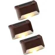 Set Of 3 Solar Deck Lights,Wireles<wbr/>s lighting providing night time yard visabilit