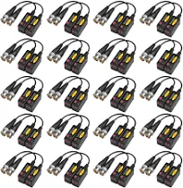 eoere 20 Pairs Passive Hd Bnc Video Balun Transceiver Transmitter Ahd/tvi/cvi/cvbs Cable Connectors for 720p/960p/1080p/3mp/5mp/8mp Cctv Security