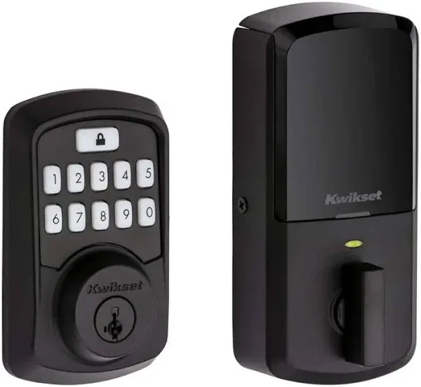 Kwikset 99420-003 Aura Bluetooth Programmable Keypad Door Lock Deadbolt Featu...