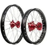 Tusk Impact Complete Wheel - Front 21 x 1.60 Black Rim/Black Spoke/White Hub