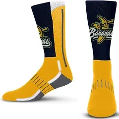 For Bare Feet Savannah Bananas Team Color Crew Sock Large