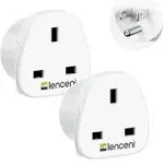 LENCENT 2X UK to Australia China Plug Adapter, Grounded Australian Travel Adapter for Australia New Zealand China Fiji Argentina and More (Type I)