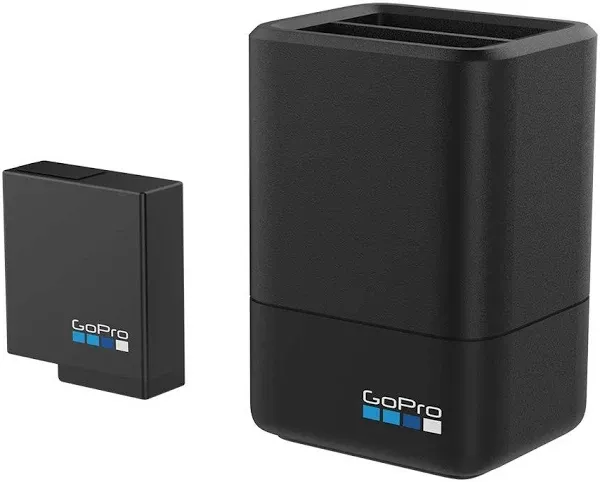 GoPro Dual Battery Charger + Battery for HERO7/HERO6 Black/HERO5 Black (GoPro Official Accessory)