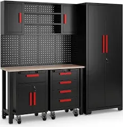 Costway 6 Pieces Garage Cabinets and Storage System Set