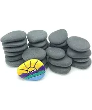 Lifetop 30pcs Small Painting Rocks, DIY Rocks Flat & Smooth Kindness Rocks for Arts, Crafts, Decoration, Gray Rocks for Painting,Hand Picked for