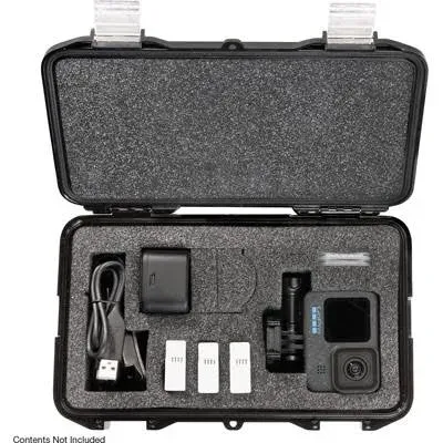 Pelican M60 Micro Case for GoPro Hero 12 - Waterproof GoPro Case for GoPro Hero 12 and Older Models (Compatible with GoPro Hero 12/11/10/9/8/7/6/5/Hero 2018) - Black