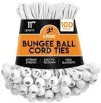 11&#034; White Ball BUNGEE Cord Tarp Bungee Tie Down- 100 Pack