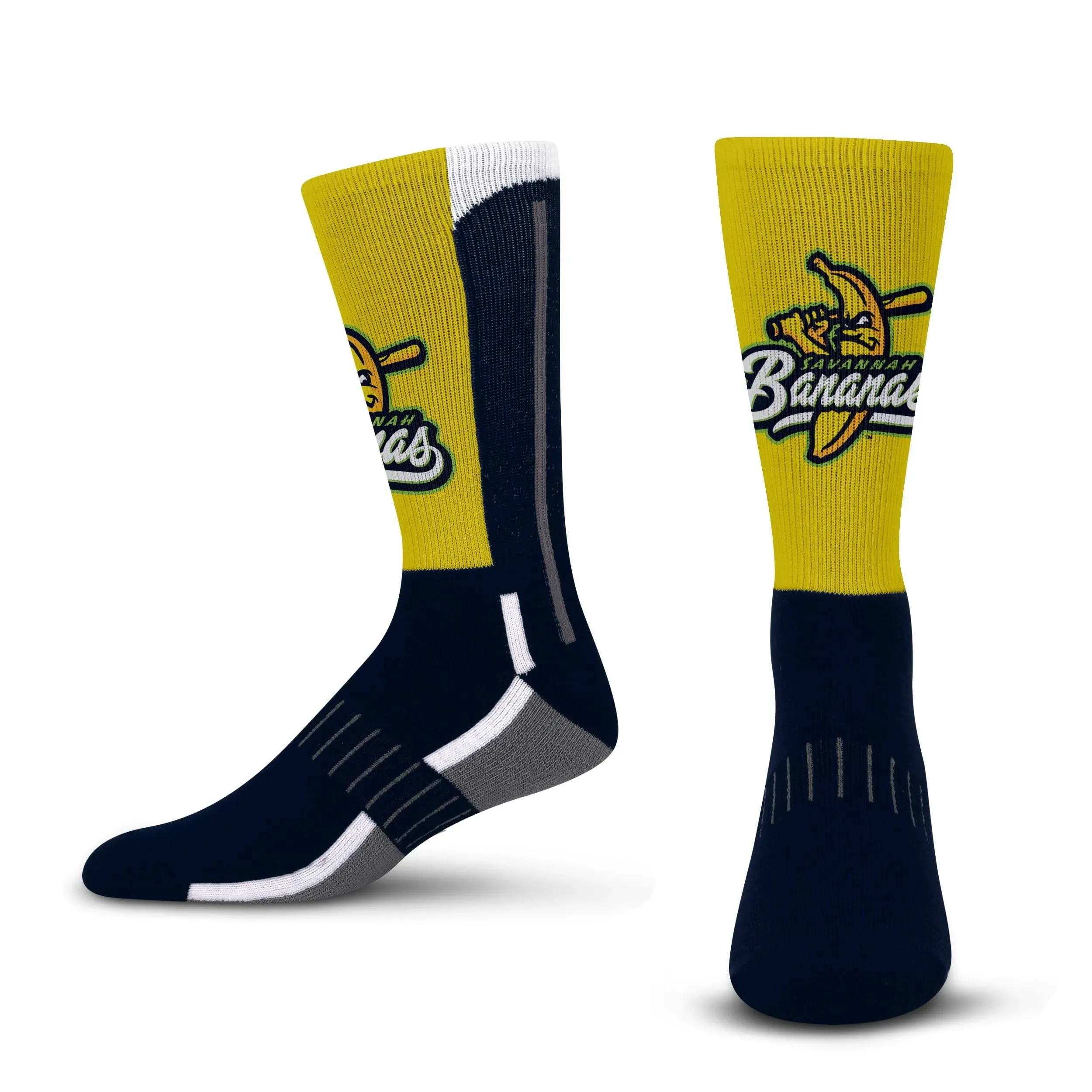 For Bare Feet Savannah Bananas Team Color Crew Sock Medium