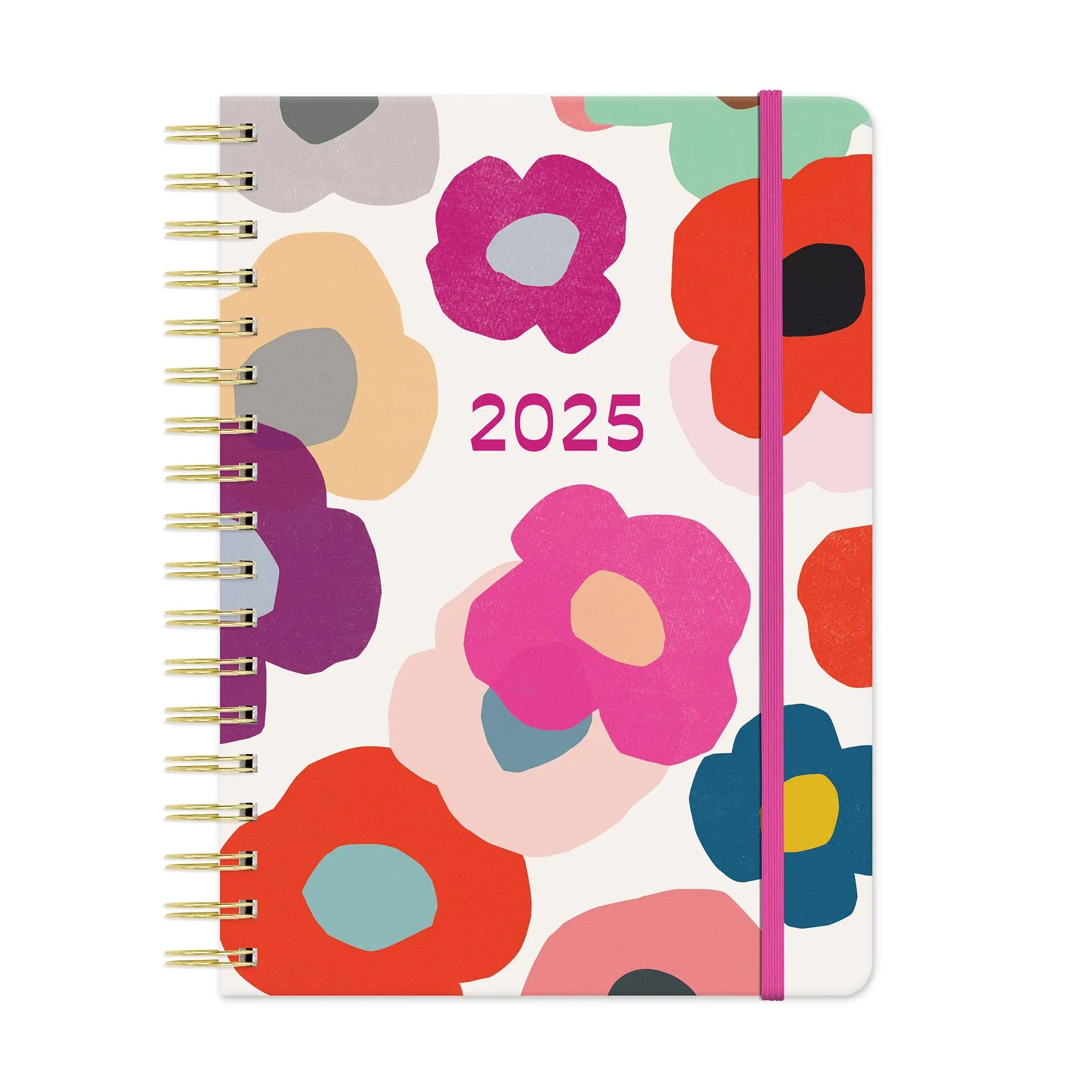 2025 Planner - Tabbed Daily, Weekly and Monthly Planner 2024-2025, Orange Circle Studio 17 Month Calendar, July 2024 - December 2025, 7" x 9.6", Ideal for School - Tri-Tab Planner Summer Poppies Print