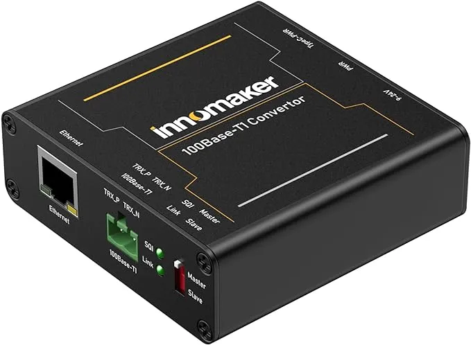 100BASE Ethernet Media Converter Device 2-Wire Ethernet 100BASE-T1 to Fast 100BASE-TX Automotive IEEE Compliant with 100Mbit/s Fullduplex Transmit