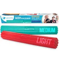 Serenilite Flexible Resistance Bar, Grip Strength Trainer, Resistance Band, Forearm Exerciser Workout, Flexible Bar for Tennis Elbow, Golfers Elbow, Physical Therapy, Pain Relief, Tendonitis, Recovery