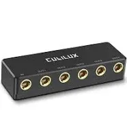 Cubilux 5-Way Quarter Inch Signal Splitter, Passive 1/4â€\x9d Audio Splitter, 6.35m