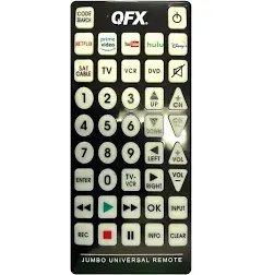 New Jumbo Remote Control Universal Remote Control Glow in the Dark by QFX