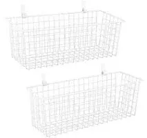 KINLINK [Extra Large] Wire Baskets, Wire Storage Baskets Durable Wire Baskets for Storage Wall Mount, Hanging Wire Baskets Wall Mount Baskets for