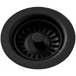 Elkay Lkqs35bk Black Polymer Drain Fitting with Removable Basket Strainer and Rubber Stopper