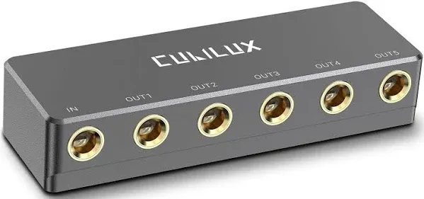 Cubilux 5Way Quarter Inch Signal Splitter Passive 14â€\x9d Audio Splitter 635m