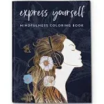 RYVE Adult Coloring Book for Women - Mindfulness Coloring Book with Personal Growth Prompts - Coloring Book for Adults Relaxation, Coloring Book