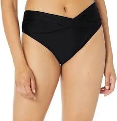 SHEKINI Women&#x27;s Bikini Bottom Twist Front Cheeky Swimsuit Ruched Bottoms-Large