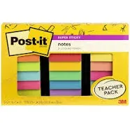 Post-It Notes Teacher Pack 3x3 Lot of 15 Packs (675 Sheets Total) Multicolor 3M