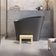 47" Modern Oblique Deep Freestanding Japanese Soaking Bathtub