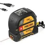 PREXISO 2-in-1 Laser Tape Measure, 135Ft Rechargeable Laser Measurement Tool NEW