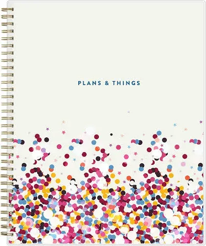 Blue Sky 2024-2025 Academic Year Weekly and Monthly Student Planner, 8.5" x 11", Flexible Cover, Wirebound, Star Confetti Bright (136609-A25)