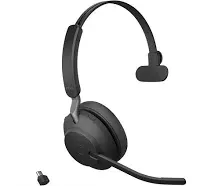 Jabra Evolve2 65 USB-A UC Stereo with Charging Stand - Black Wireless Headset /