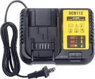 Qbmel DCB112 Rapid Charger Replacement for dewalt 12V-20V MAX Lithium Battery Charger