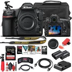 Nikon D850 Full Frame FX Format DSLR Camera with 64GB Card and Case Bundle