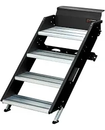 Lippert® 791574 - SolidStep™ Premium Step Storage Manual Steel With Aluminum Treads 4 Entry Steps