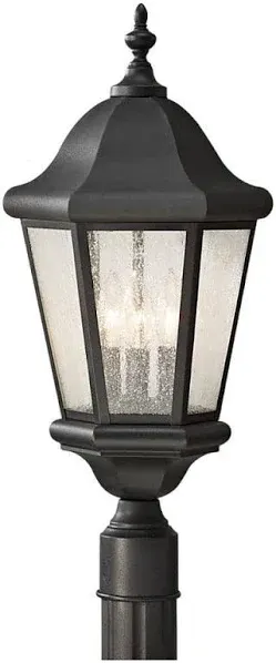 Sea Gull Lighting OL5907BK Martinsville Three Light Outdoor Post Lantern Outside