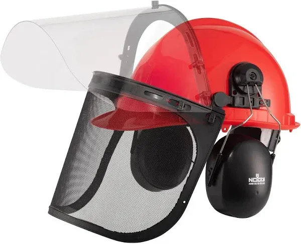 NoCry 6-in-1 Industrial Chainsaw Helmet with Face Shield and Ear Muffs