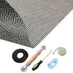 Pet Proof Window Screen Replacement 39“ x 100&#034; Upgraded Thicken Charcoal Scre...